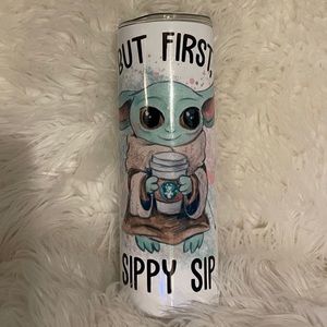 Baby yoda tumbler, 20oz specialized tumbler, Star Wars, yoda tumbler, sippy sip